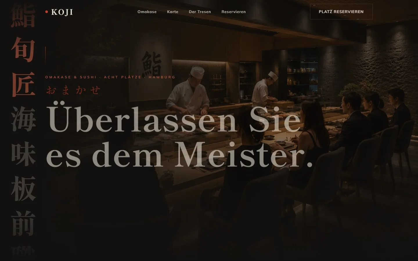 Vorschau Omakase- und Sushi-Bar-Website