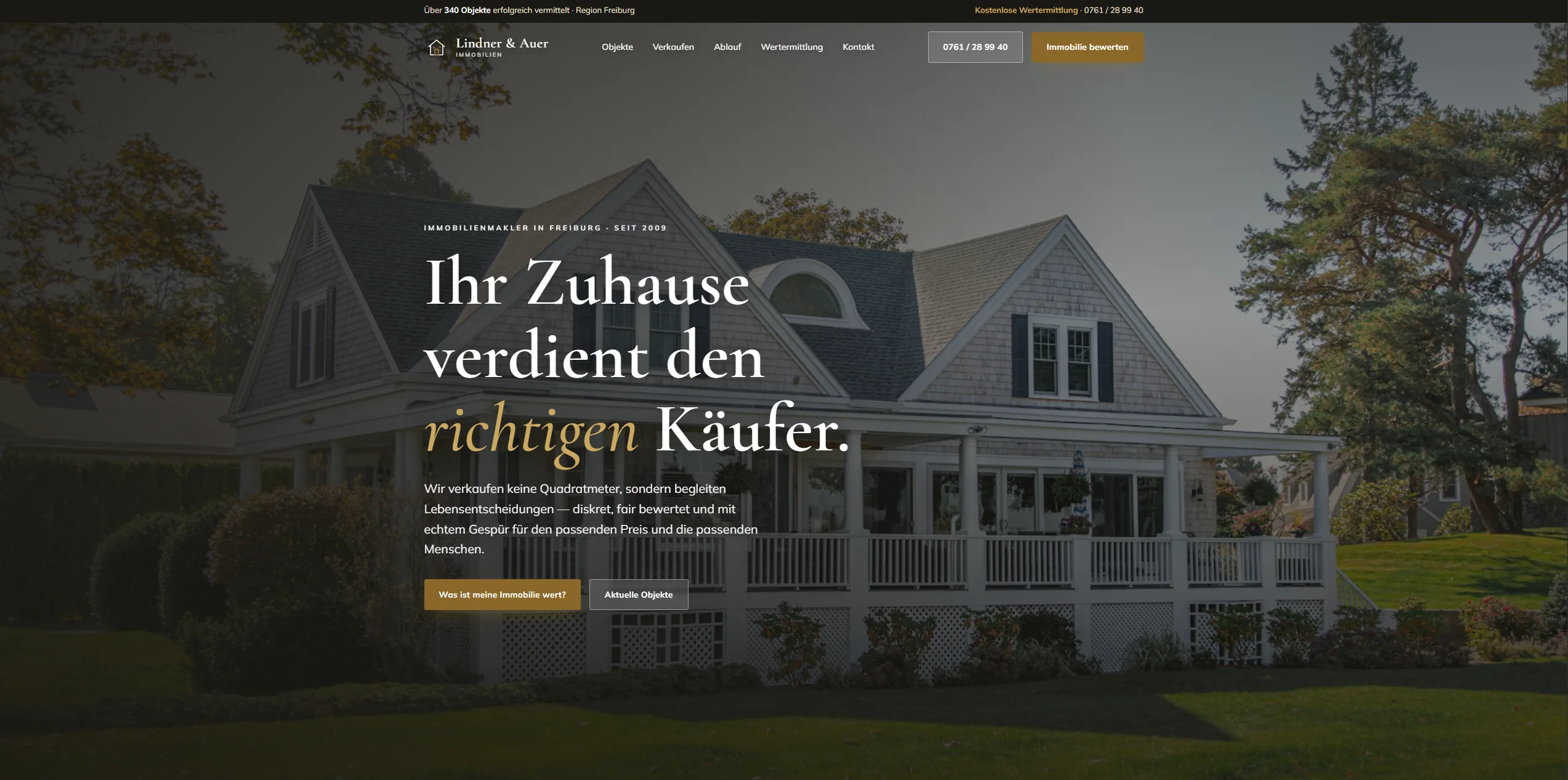Vorschau Immobilienmakler-Website
