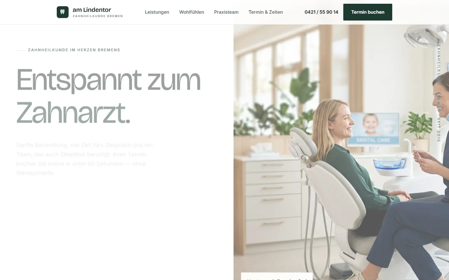 Vorschau Zahnarztpraxis-Website
